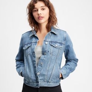 Gap Factory Icon Denim Jacket With Washwell Medium Wash